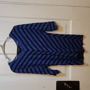 Apt. 9 Blue and Black Stripe Top